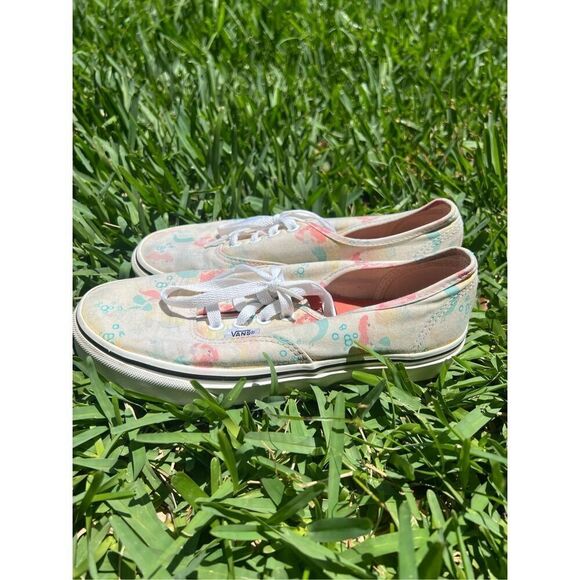 VANS Disney The Little Mermaid white shoes - size 7.5 - Picture 1 of 7
